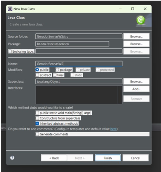 Gerador de senhas em java no terminal