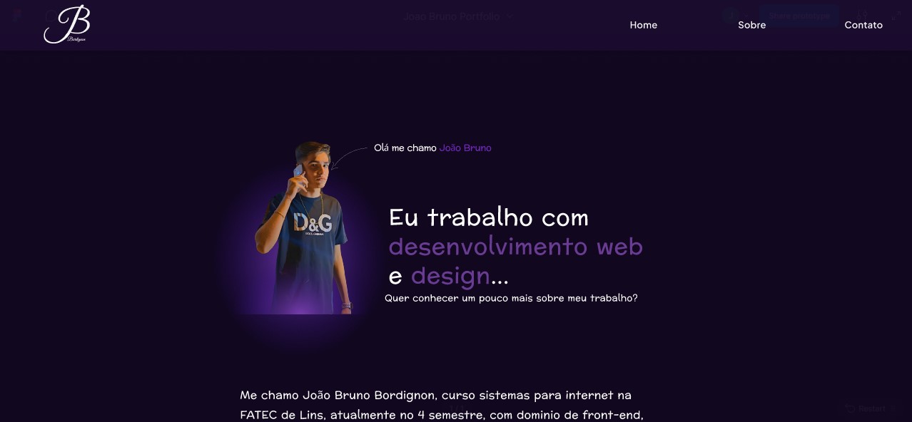 Prototipo do Porfolio